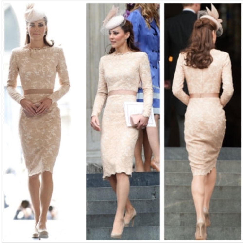 Kate Middleton lookalike lace dress